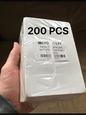 Direct Thermal Shipping Labels for Zebra & Rollo Printers, Fanfold, 200 PCS 4x6”